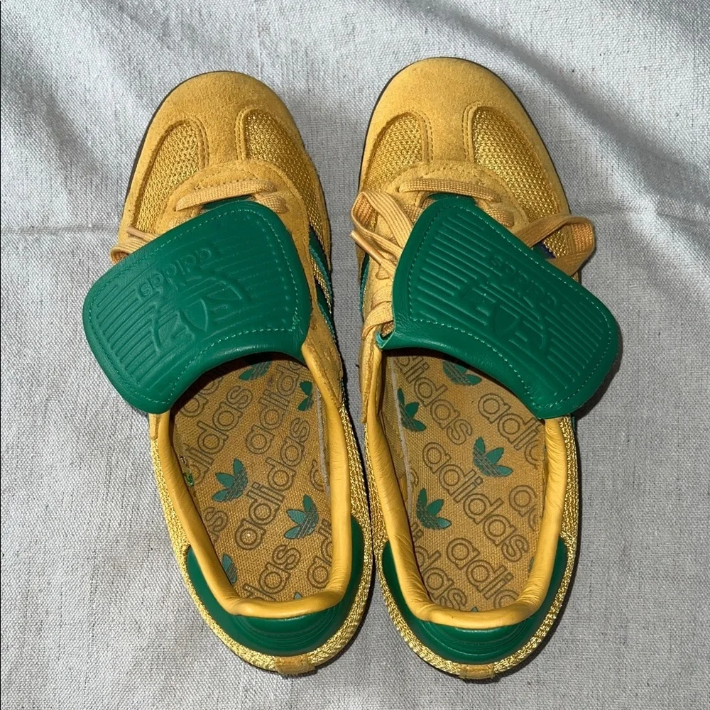 Adidas Samba OG Sneakers Size 9 Yellow Green Excellent Condition